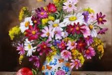 دوره نقاشی گل‌ها و گیاهان با رنگ روغن